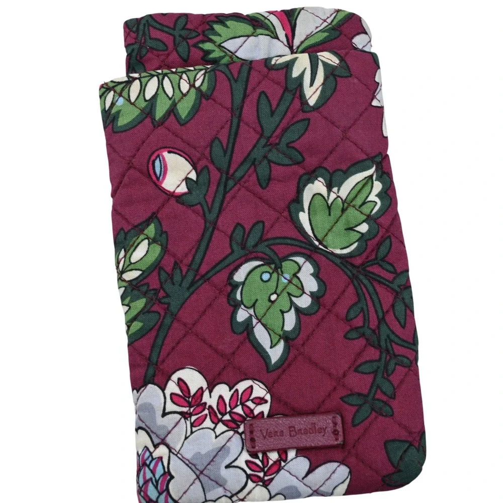 Vera Bradley 3pc Lot Eyeglass Case Happy Snails Coin Purse Bordeaux Blooms Zip - Picture 2 of 8